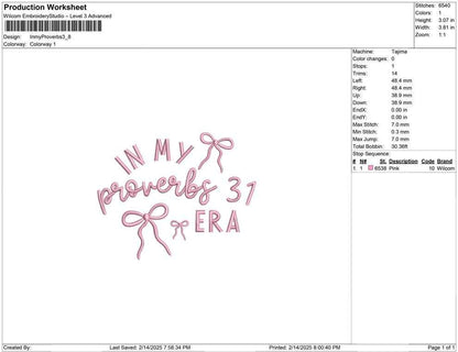 Easter Embroidery Designs: Proverbs 31 Machine Embroidery File Excellent Woman Christian Embroidery Design (Digital Download)