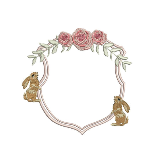 Rabbit Flower Frame for Banner Crest