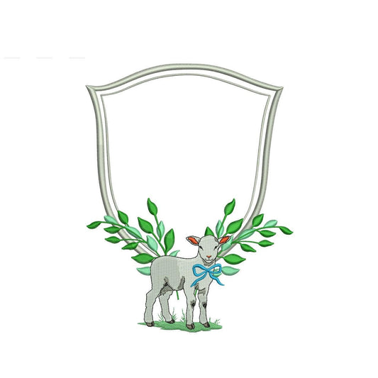 Goat Frame For Newborn Banner Crest