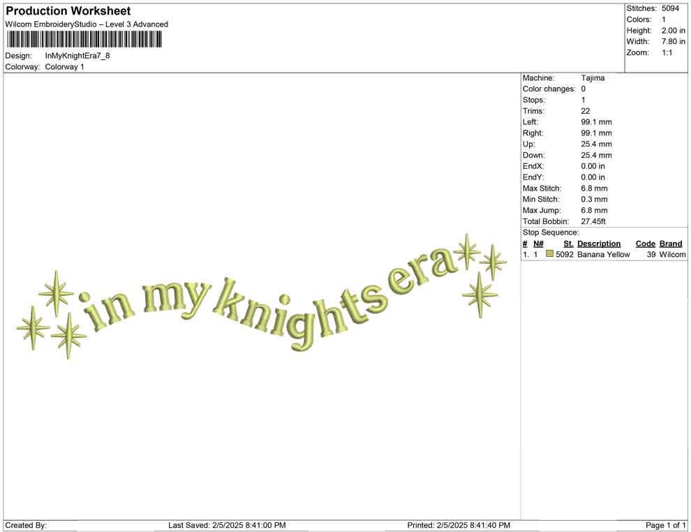 In My Knights Era Embroidery Design: Retro Sports File (Digital Download)