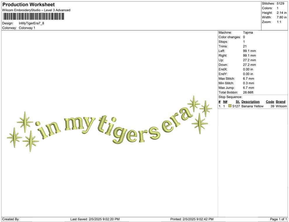 Tigers Era Embroidery Design: Retro Sports Fan File (4 Sizes)