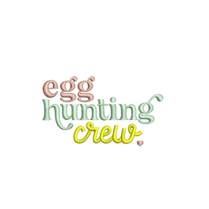 Easter Machine                            Egg Hunting Crew Machine Embroidery | Cute Kids Gift Girly Design | 4 Sizes