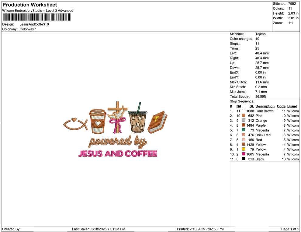 Christmas Embroidery Designs: Jesus and Coffee, Cross, Dove, Iced Coffee, and Bible Embroidery Machine File Christian Embroidery Design