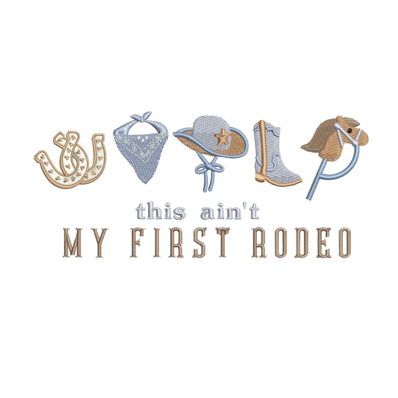 Rodeo Baby Embroidery Design: Western Horseshoes, Cowboy Boots (Digital Download)