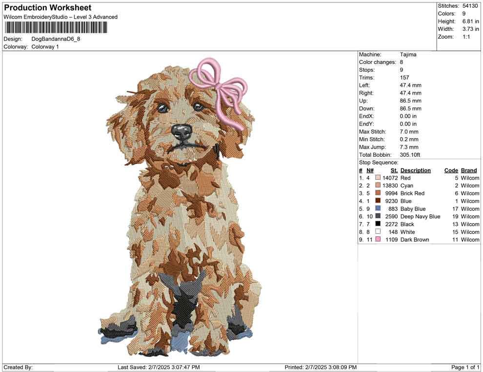 Cute Pink Coquette Goldendoodle Dog