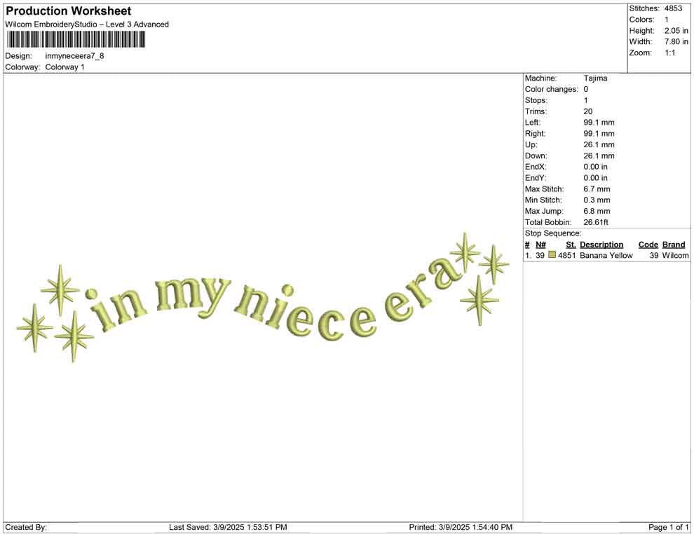 In My Niece Era Embroidery Design: Aunt Gift (Digital Download)