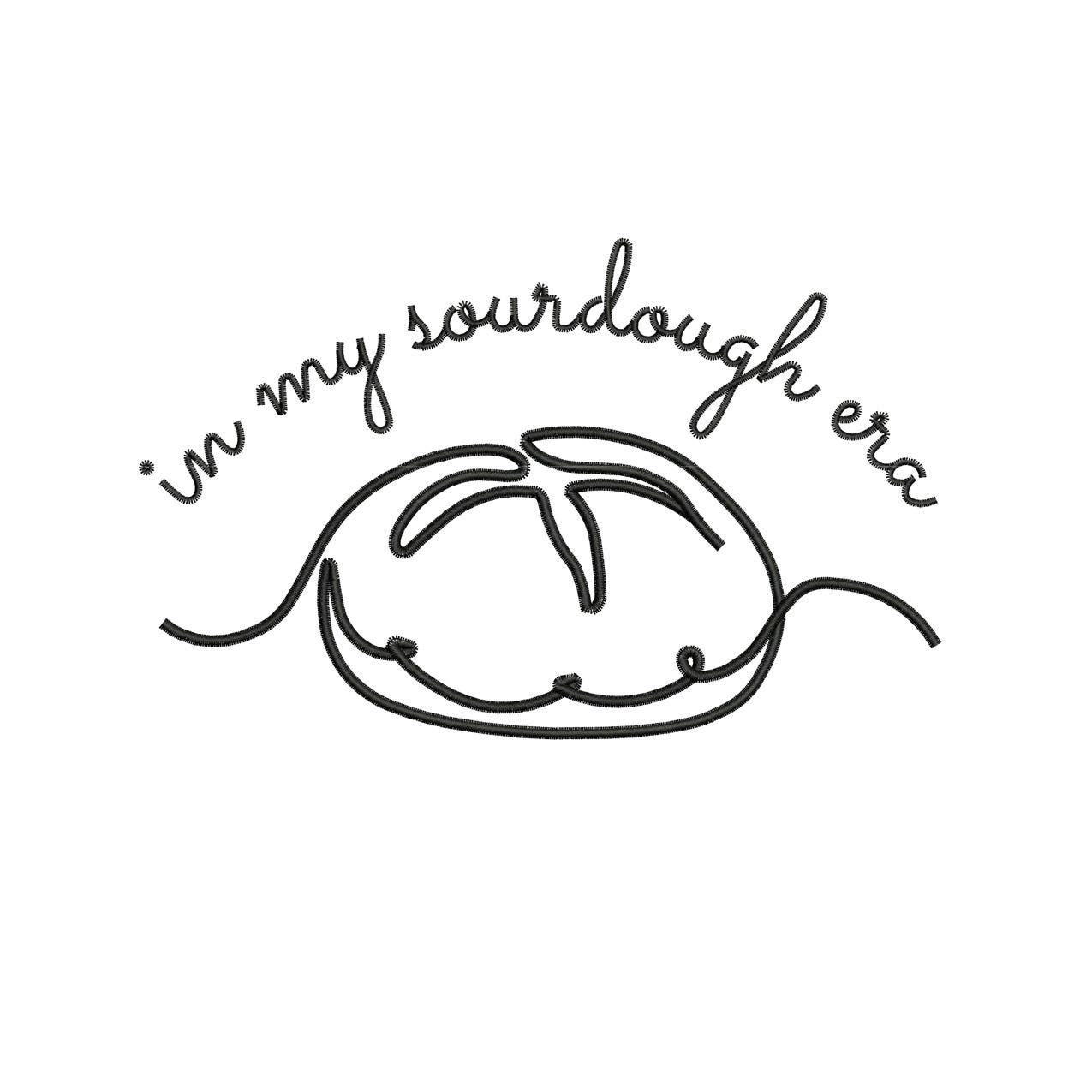 Sourdough Era Embroidery Design: Minimalist Bread Machine File (Digital Download)