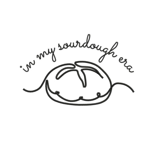Sourdough Era Embroidery Design: Minimalist Bread Machine File (Digital Download)