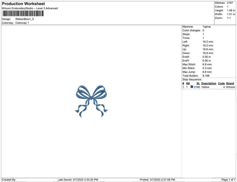 Elegant Ribbon Bow Embroidery Design: Coquette Machine File (Digital Download)