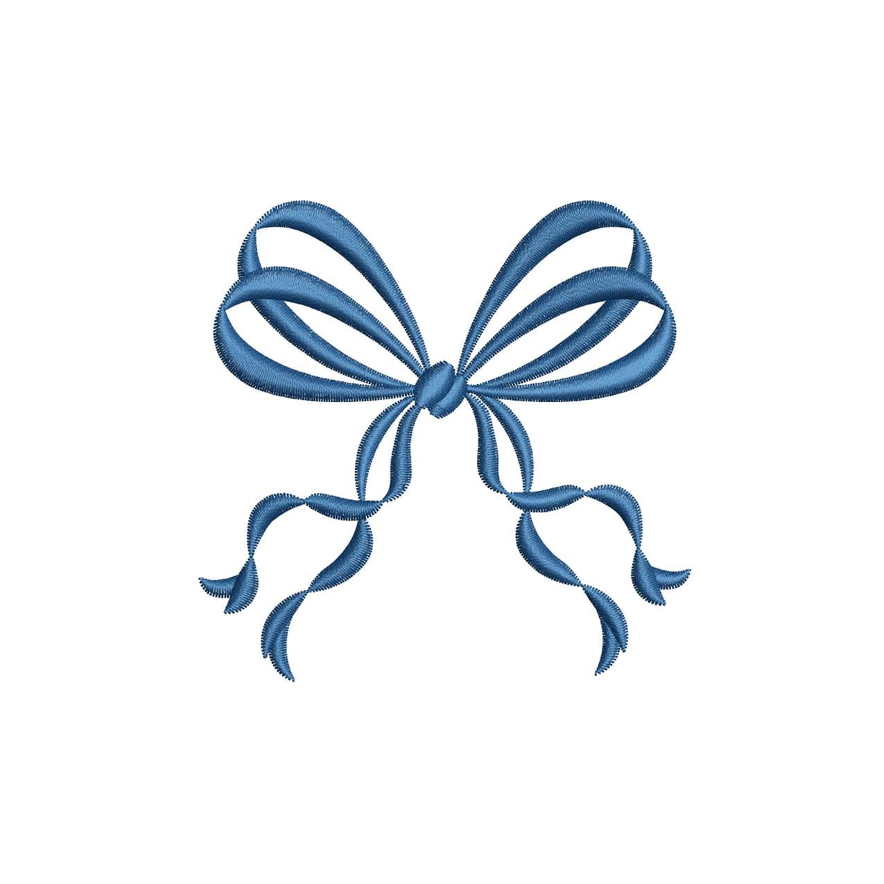 Elegant Ribbon Bow Embroidery Design: Coquette Machine File (Digital Download)