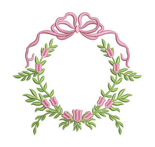Floral Leaf & Bow Frame