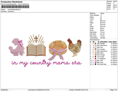 Christian Embroidery Designs: Country Mama Embroidery Design Farmhouse Christian Machine Embroidery File