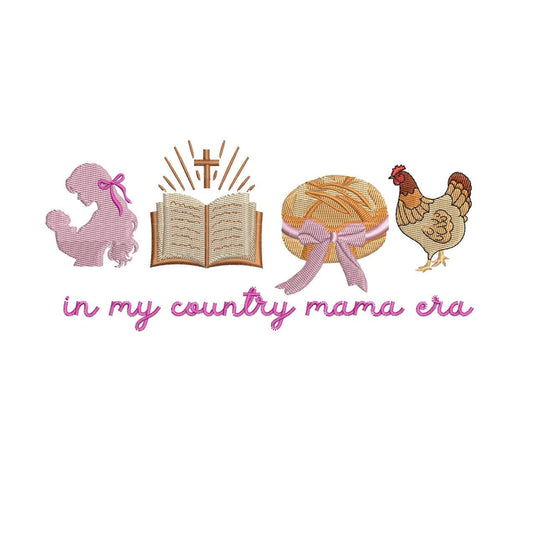 Christian Embroidery Designs: Country Mama Embroidery Design Farmhouse Christian Machine Embroidery File