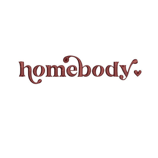 Winter Embroidery Designs: Homebody Love Embroidery Machine File Funny Introvert Machine Embroidery Files (Digital Download)