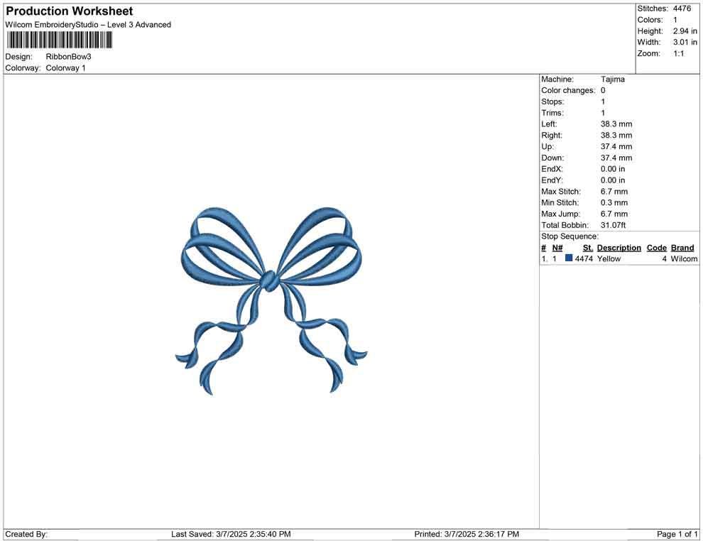 Elegant Ribbon Bow Embroidery Design: Coquette Machine File (Digital Download)