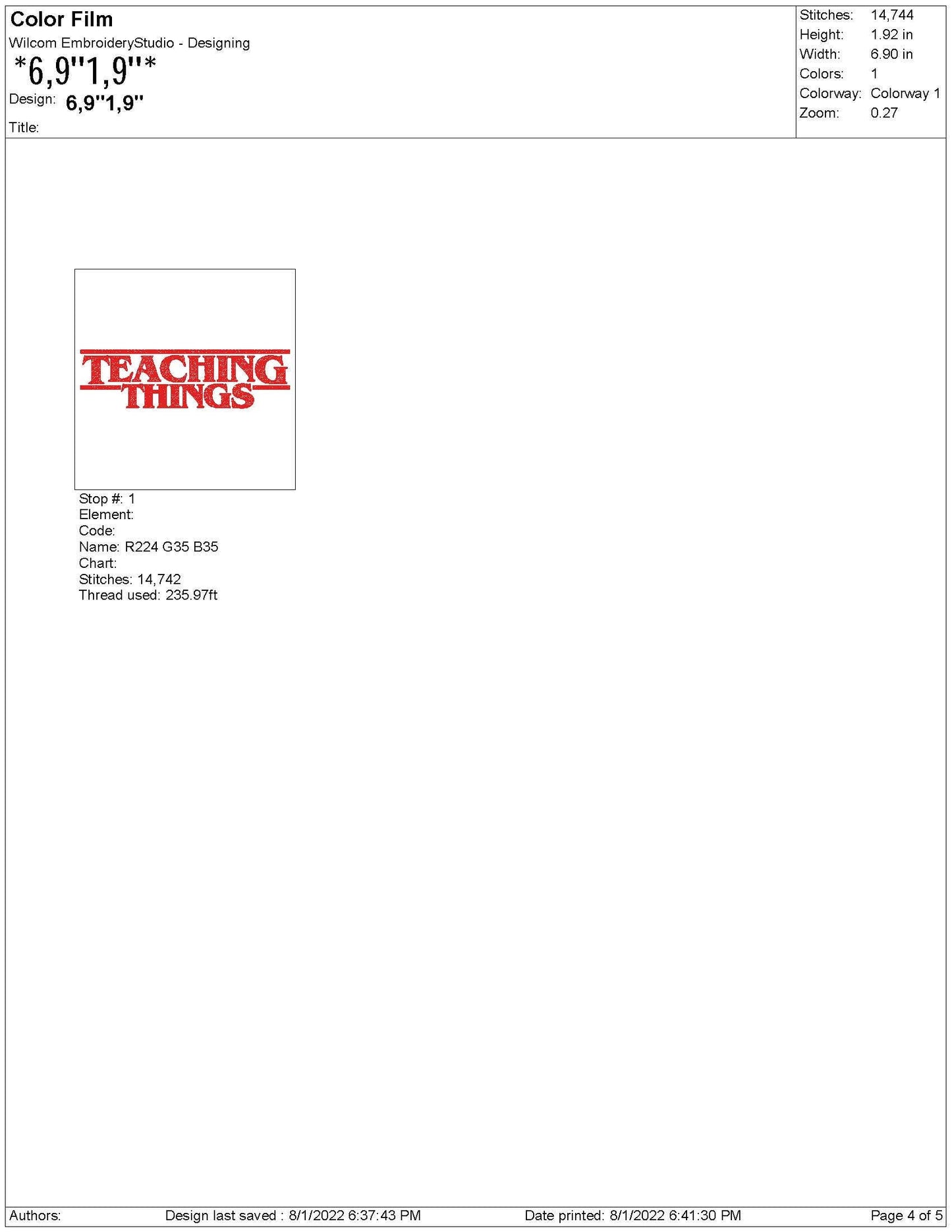 Teaching Things Embroidery Design: Funny Professor Machine File (Digital Download)