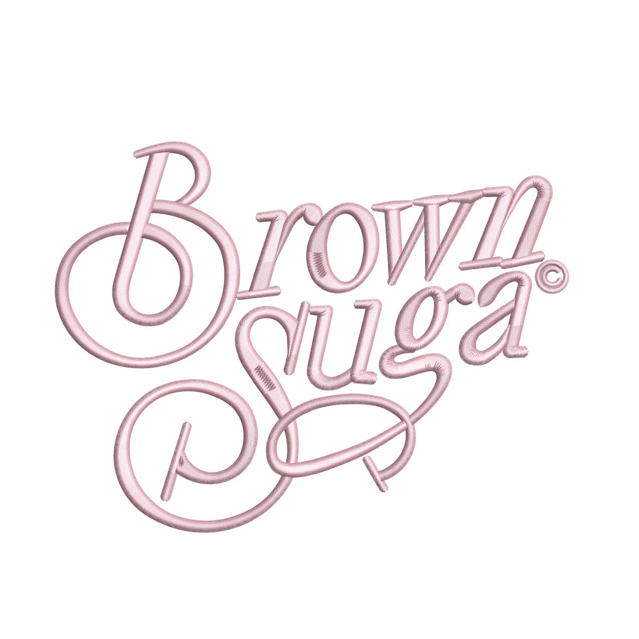 Brown Suga Embroidery Design: Stylish Script (Digital Download)