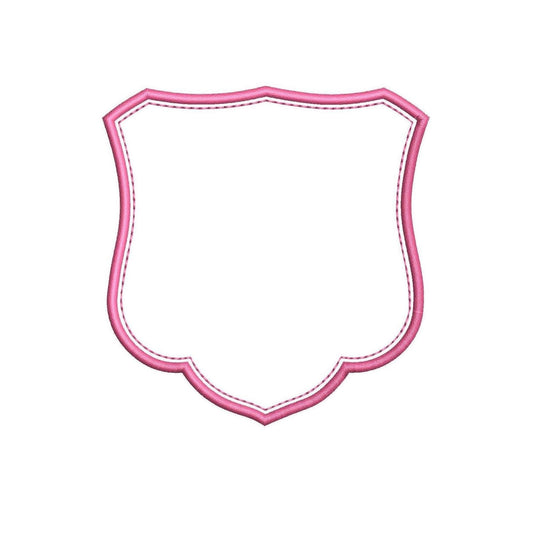 Simple Embroidery Frame: Elegant Crest Embroidery Machine File for Wedding or Baby Name Banner