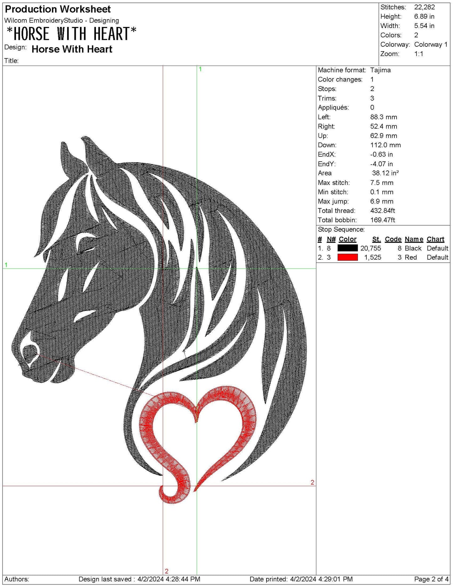 Heart Horse Embroidery Design: Equestrian Machine File (Digital Download)