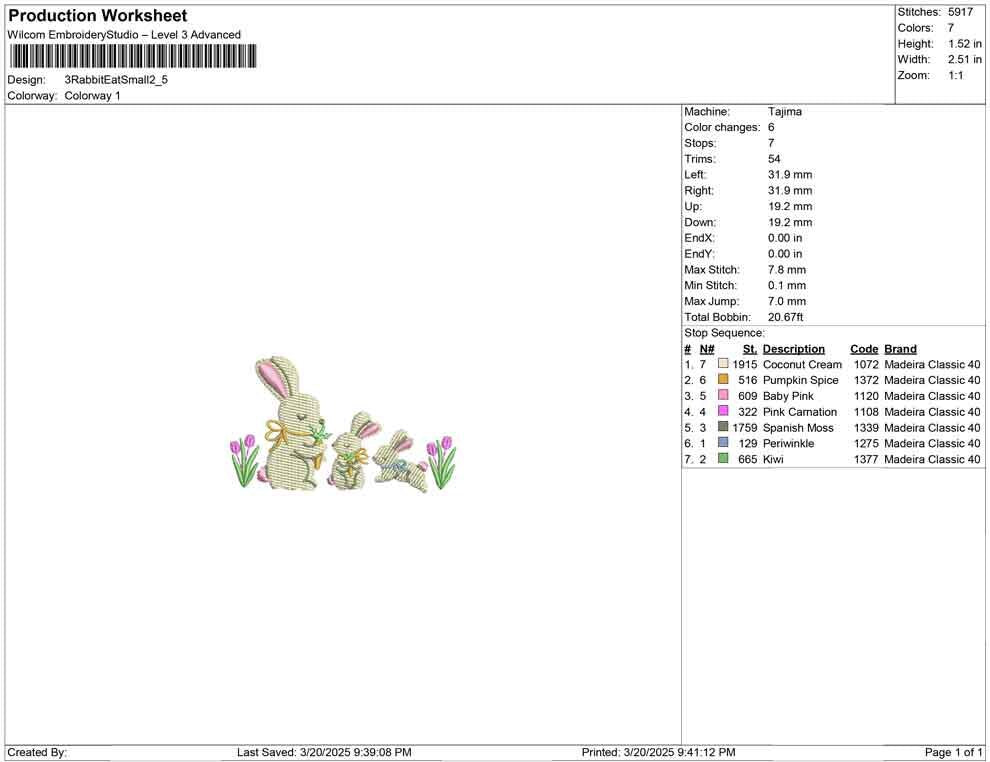 Bunny Family Embroidery Design: Easter Rabbit with Carrots (Digital Download)