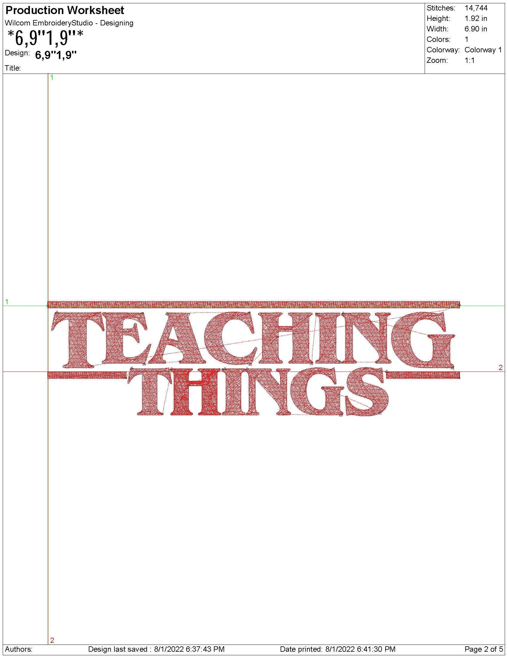 Teaching Things Embroidery Design: Funny Professor Machine File (Digital Download)