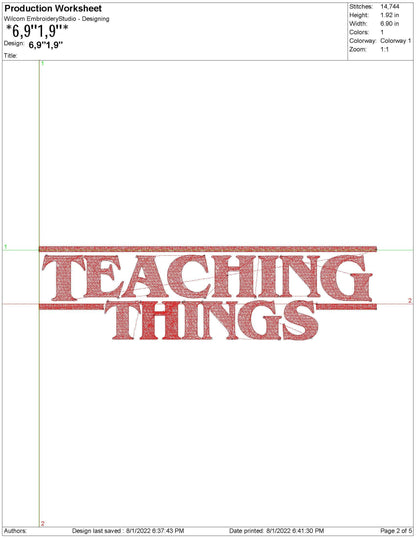Teaching Things Embroidery Design: Funny Professor Machine File (Digital Download)