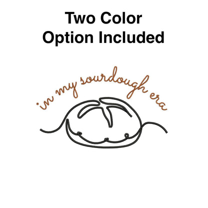 Sourdough Era Embroidery Design: Minimalist Bread Machine File (Digital Download)