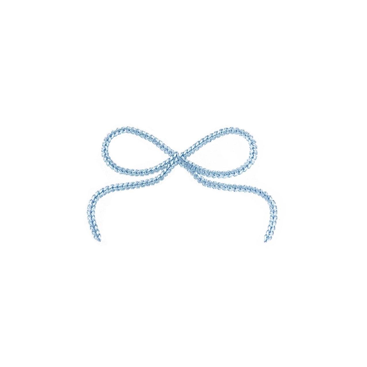 Chain Stitch Bow Embroidery Design: Ribbon Machine File (DST, PES, EXP, more)