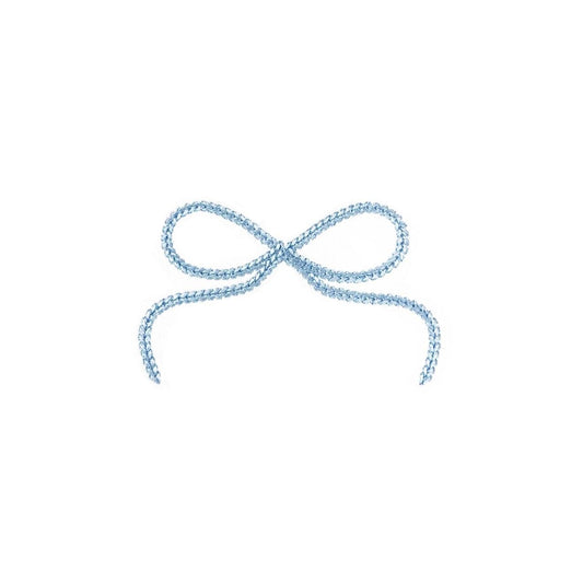 Chain Stitch Bow Embroidery Design: Ribbon Machine File (DST, PES, EXP, more)