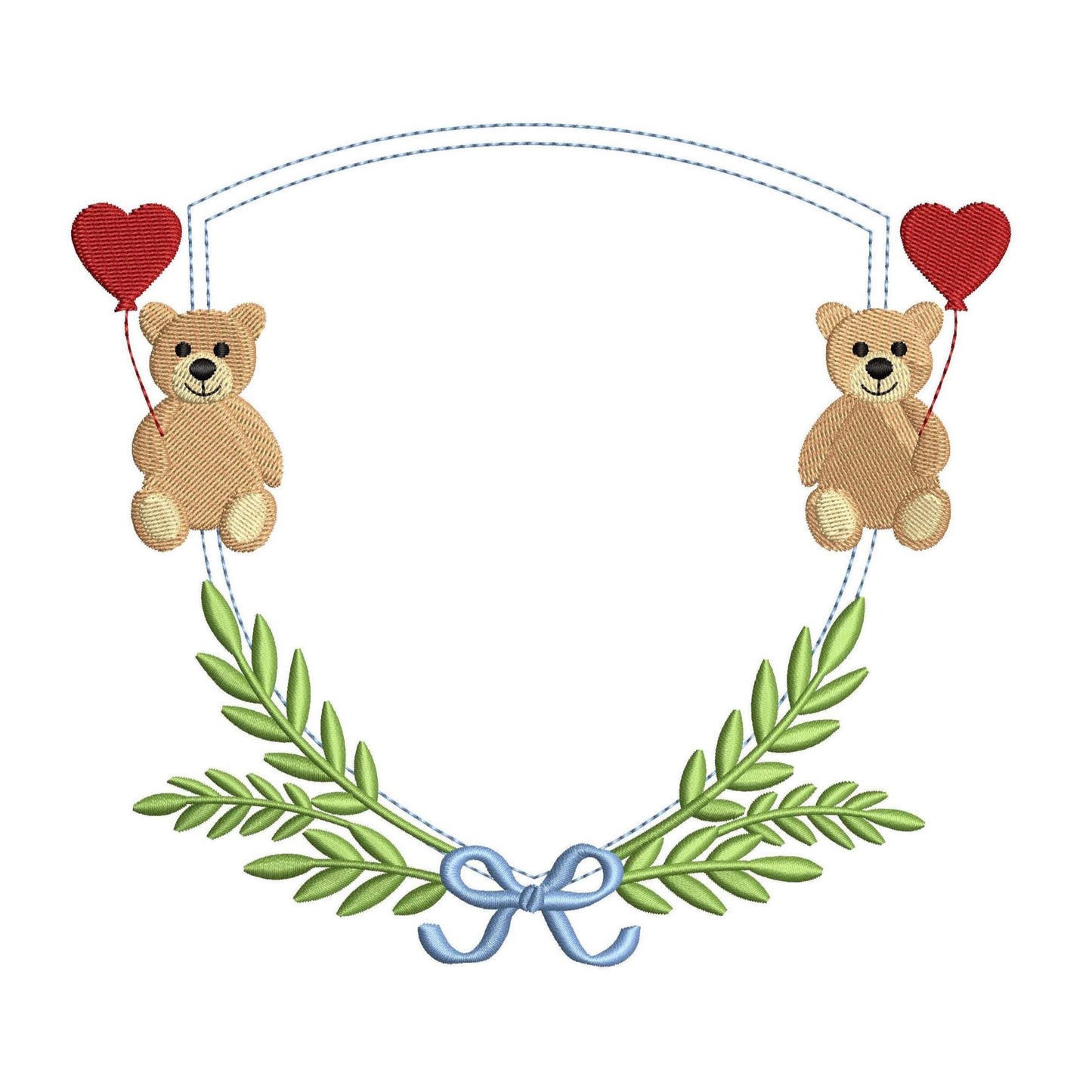 Embroidery Frame Design: Baby Name Banner Crest Embroidery Machine Files Bear Banner Embroidery Design Newborn Nursery Banner