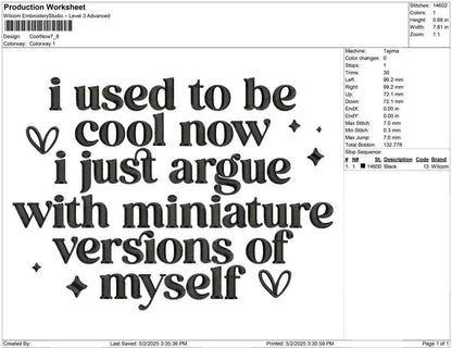 Script Embroidery Design Funny Mom Embroidery File Mother Machine Embroidery File PES Humorous DST File Parent Embroidery File EXP