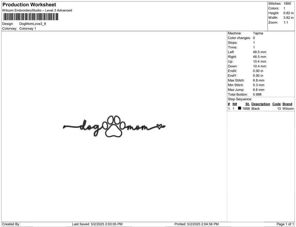 Dog Mom Embroidery Design Mom Dog Lover Machine Embroidery File PES Puppy Mom Embroidery File For Animal Lover DST Dog Paw Embroidery File