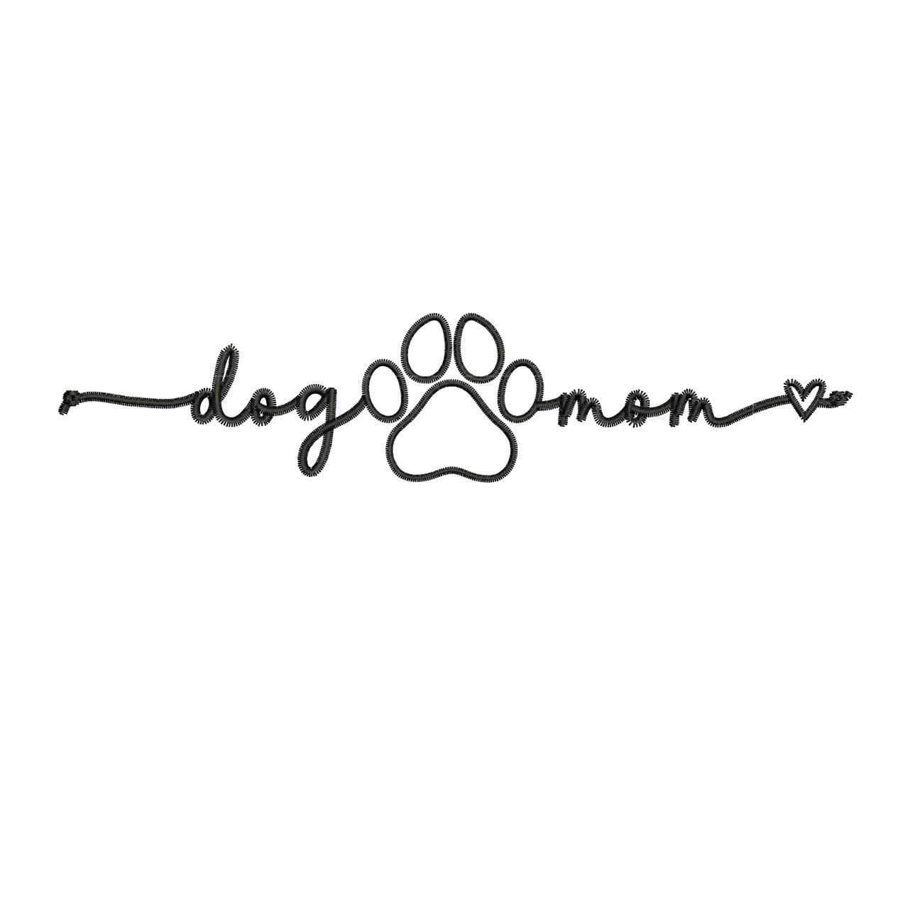 Dog Mom Embroidery Design Mom Dog Lover Machine Embroidery File PES Puppy Mom Embroidery File For Animal Lover DST Dog Paw Embroidery File