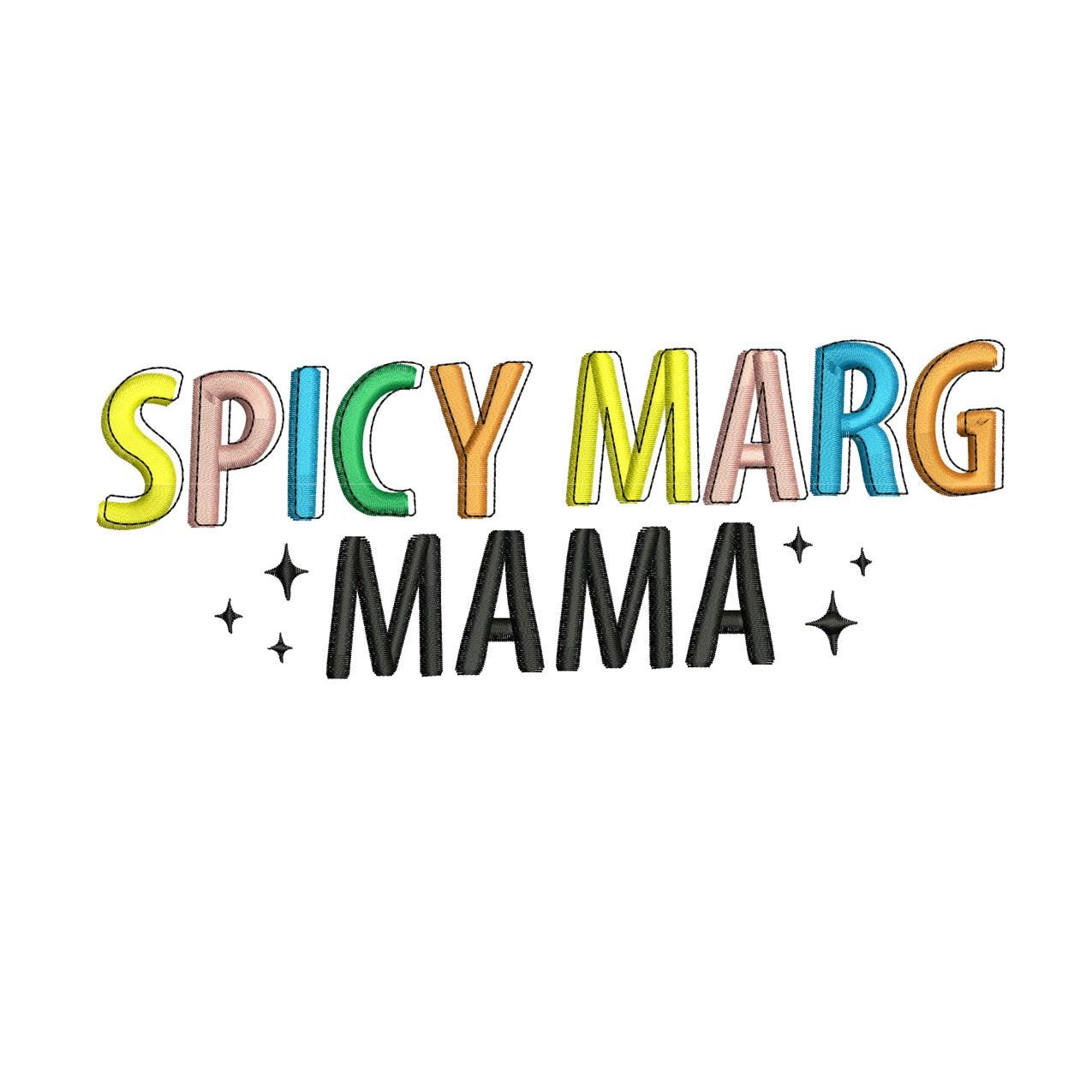 Spicy Marg Mama Embroidery Design: Fun Cocktail Embroidery (Digital Download)