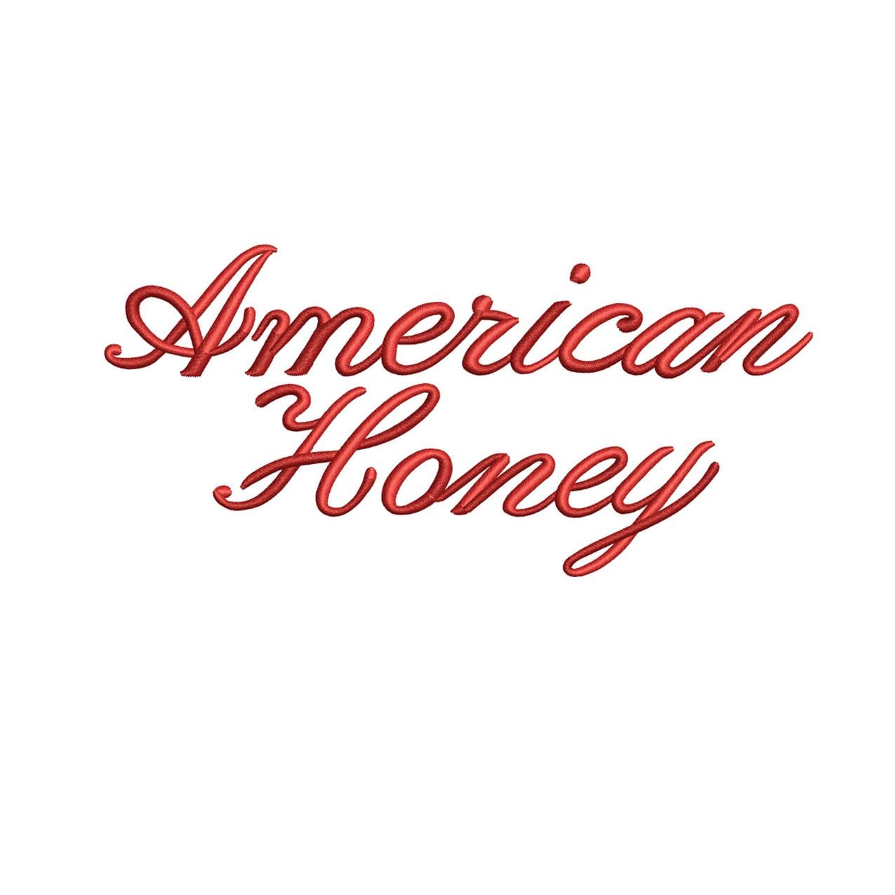 3D Puff Embroidery Design American Honey Puff Machine Embroidery File PES Fourth of July Script Puff Embroidery File DST USA Puff Embroidery