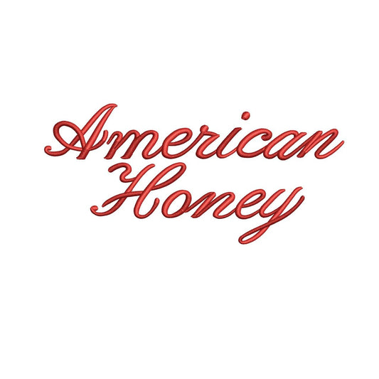 3D Puff Embroidery Design American Honey Puff Machine Embroidery File PES Fourth of July Script Puff Embroidery File DST USA Puff Embroidery