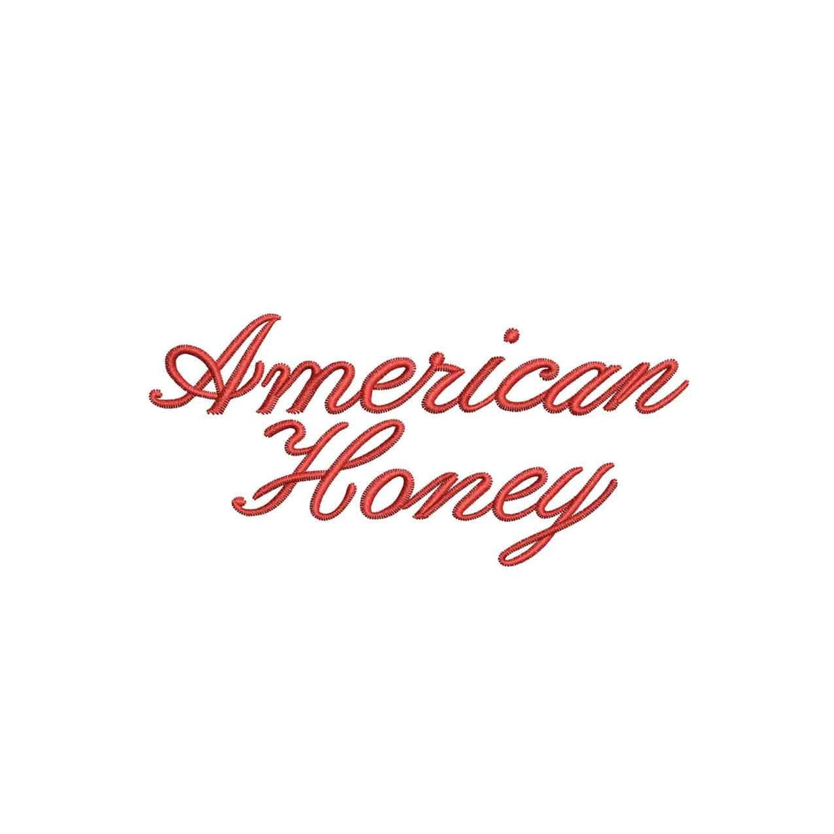 American Honey Embroidery Design: Retro Script USA Machine Embroidery Files Patriotic Western Country (PES DST+) Download Download