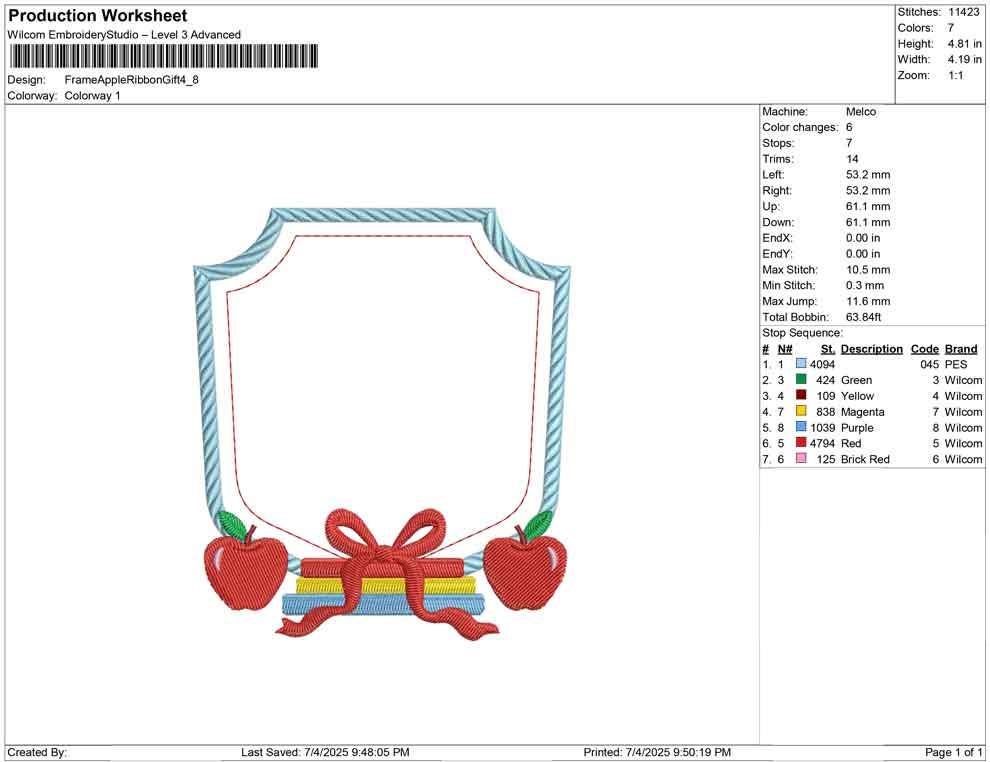 Back To School Frame Crest Embroidery Design Monogram Banner PES Teacher Crest Frame Machine Embroidery File Teacher Crest DST Banner Crest