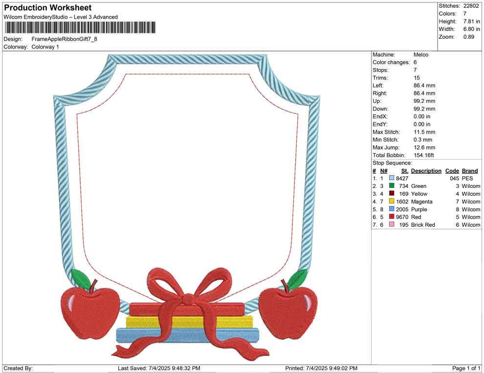Back To School Frame Crest Embroidery Design Monogram Banner PES Teacher Crest Frame Machine Embroidery File Teacher Crest DST Banner Crest