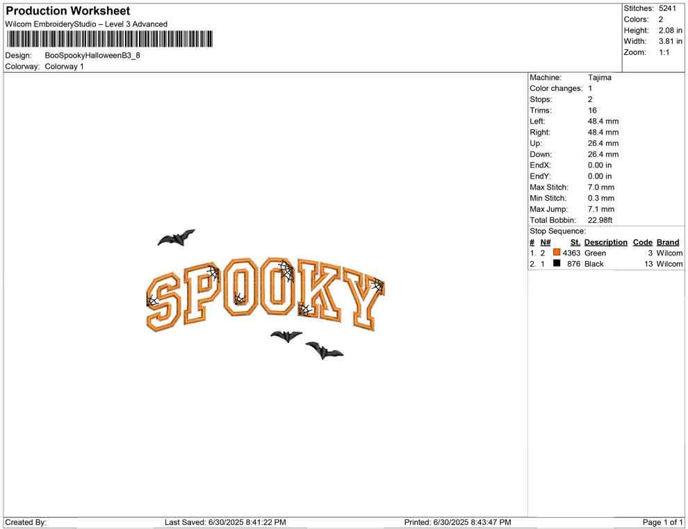 Spooky Halloween Embroidery Design: Bats & Spiderwebs (Digital Download)