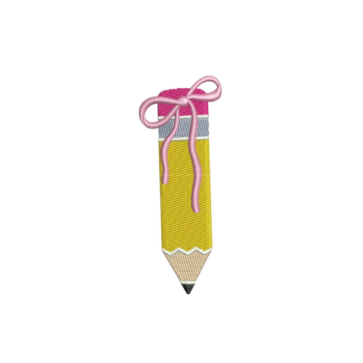Pencil Icon Embroidery Design Back To School Machine Embroidery File Gift Teacher Embroidery File Small PES Pencil Motif Embroidery File DST