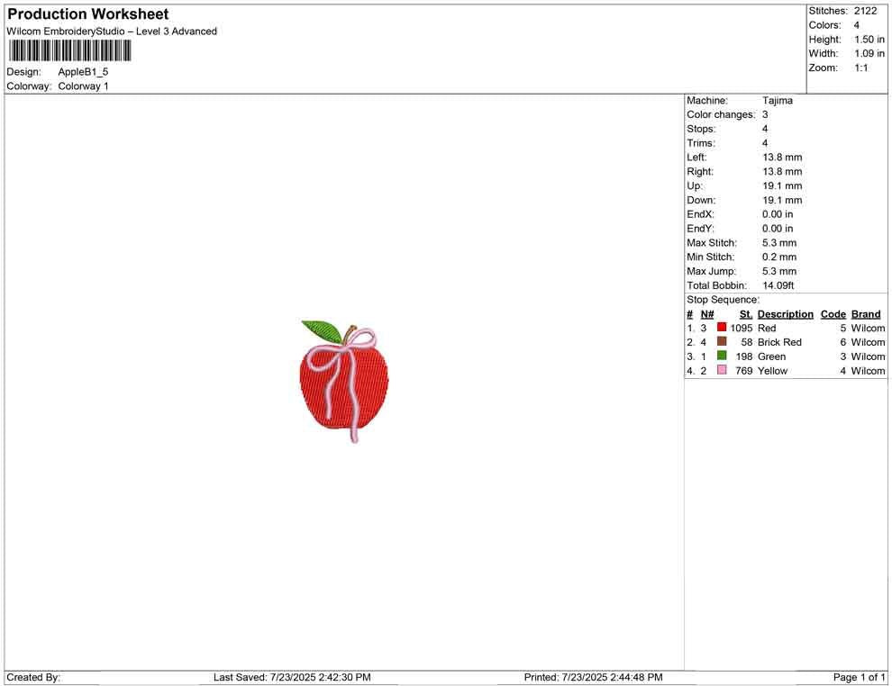 Apple Icon Embroidery Design Back To School Machine Embroidery File Gift Teacher Embroidery File Small PES Apple Motif Embroidery File DST