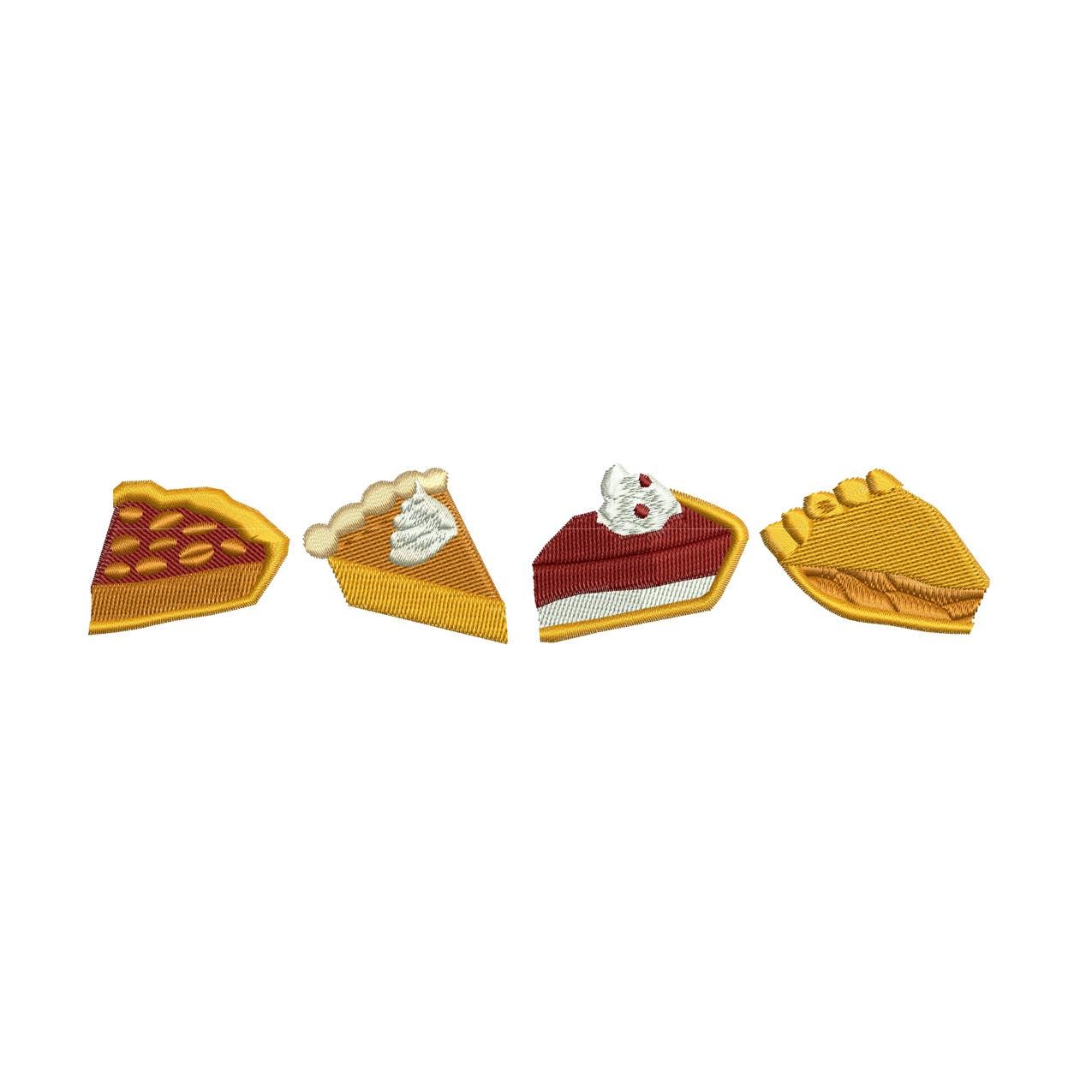 Thanksgiving Embroidery Designs: Pumpkin Pie Embroidery Machine File Thanksgiving Kitchen Embroidery Design (Digital Download)