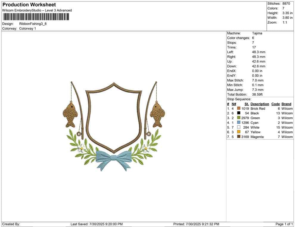 Fishing Embroidery Frame Designs: Baby Boy Banner Machine Embroidery Files Outdoor Crest (Digital Download)