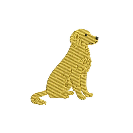 Golden Retriever Embroidery Design: Retriever Dog Machine Embroidery File Dog Lover Gift (Digital Download)
