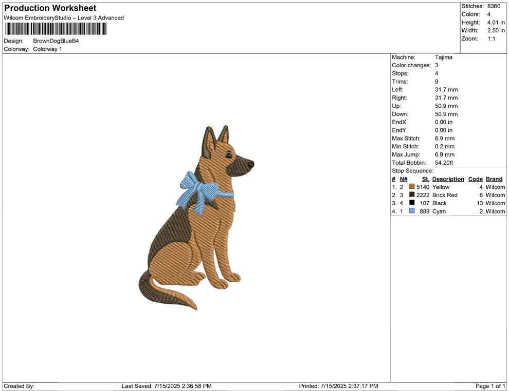 German Shepherd Embroidery Design German Shepherd Dog Lover Embroidery File Dog Mom DST K9 German Shepherd Dog Bow Embroidery File Puppy PES