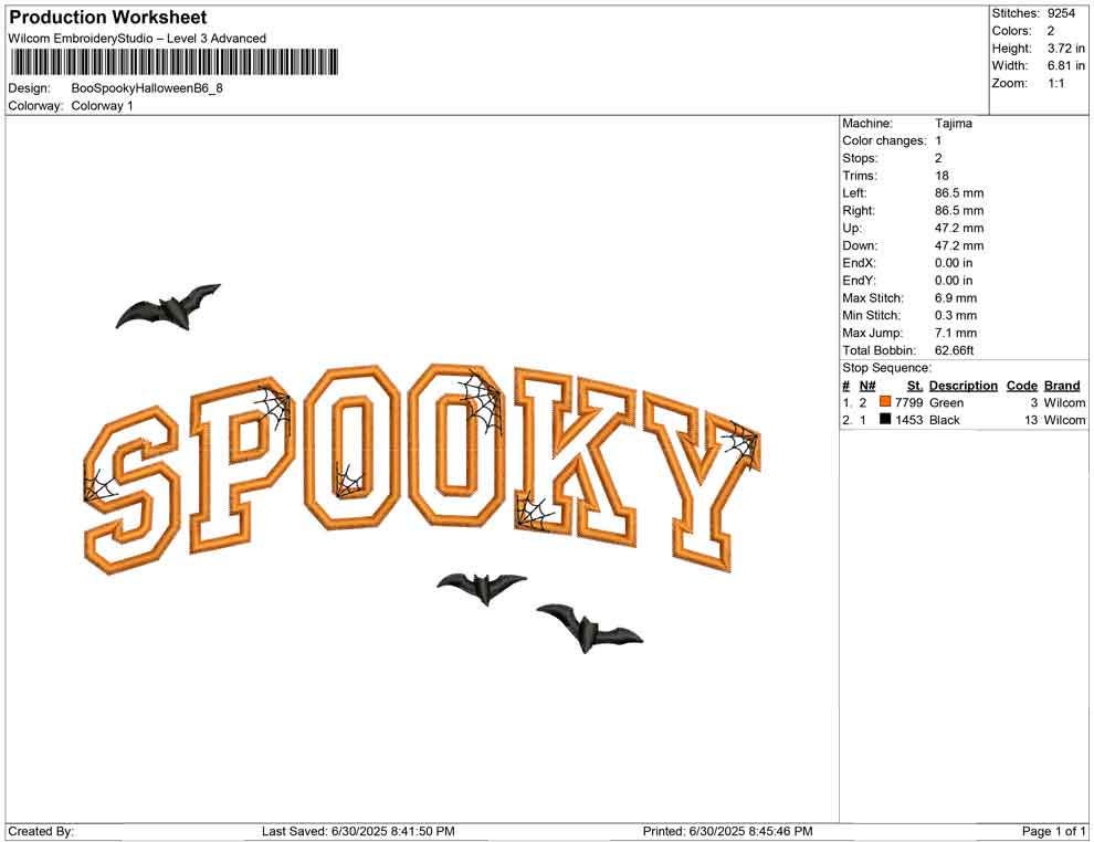 Spooky Halloween Embroidery Design: Bats & Spiderwebs (Digital Download)