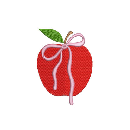 Apple Icon Embroidery Design Back To School Machine Embroidery File Gift Teacher Embroidery File Small PES Apple Motif Embroidery File DST