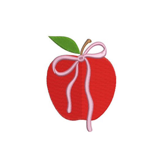 Apple Icon Embroidery Design Back To School Machine Embroidery File Gift Teacher Embroidery File Small PES Apple Motif Embroidery File DST