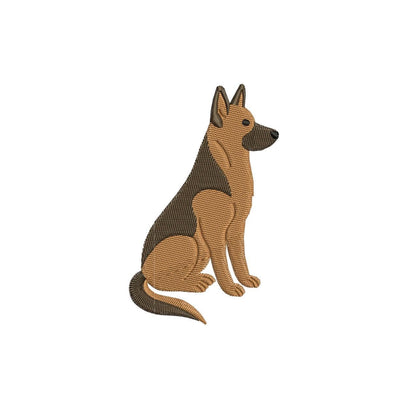 German Shepherd Embroidery Design: Dog Lover Gift (Digital Download)